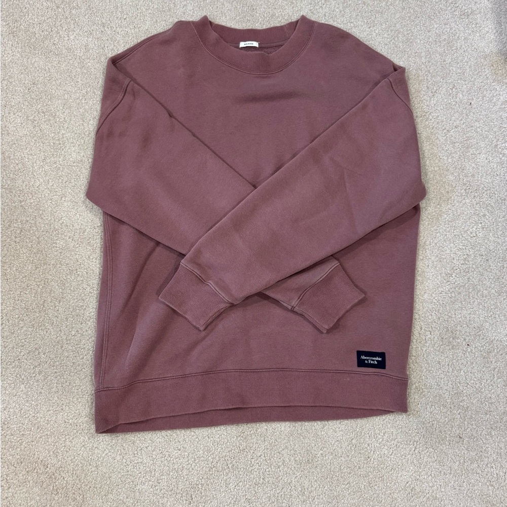 Abercrombie & Fitch Men's Dusty Rose Crewneck Sweater